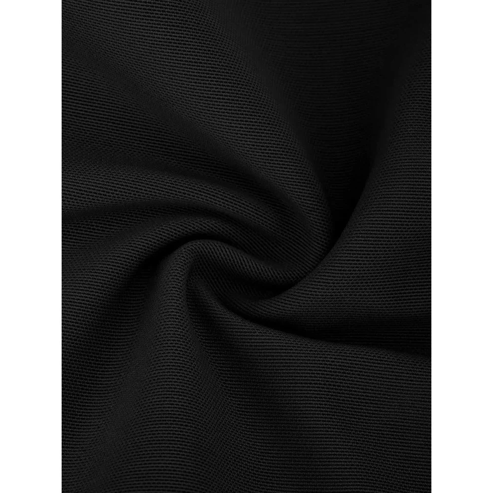 NEW Popilush Womens High Waisted Tummy Control Ruched Bikini Bottoms Black XL